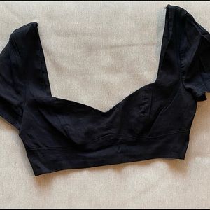 Zara Women Black Top Crop